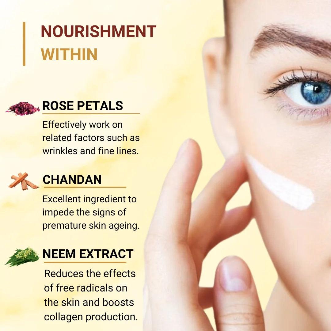 Herbstonic natural skin care anti aging facial pack nourishment.