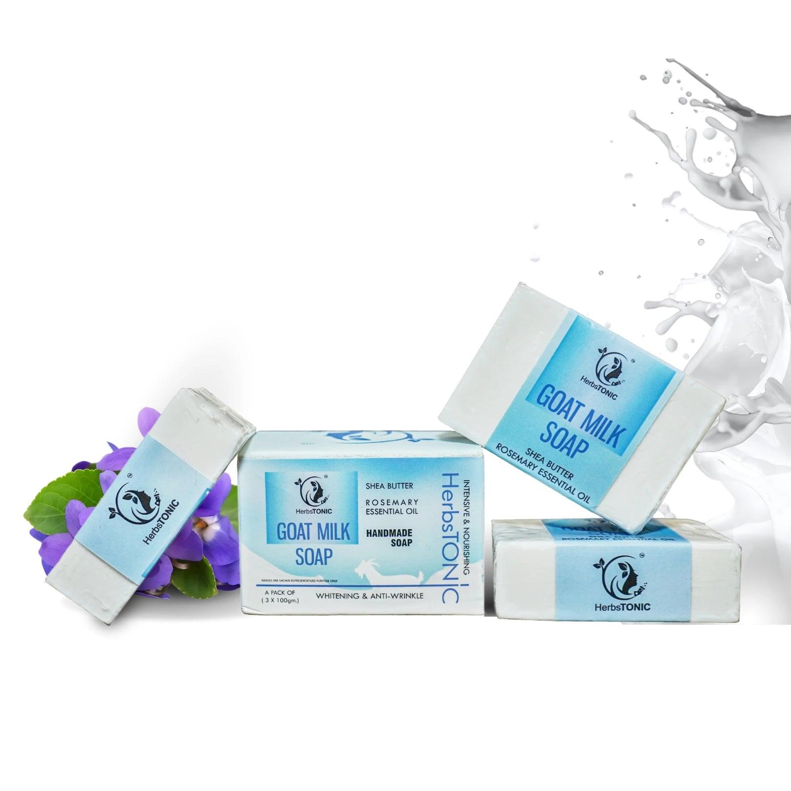 Herbstonic Goat Milk Soap- Pack of 3 (100gram each) HerbsTonic Herbstonic Goat Milk Soap- Pack of 3 (100gram each) HerbsTonic