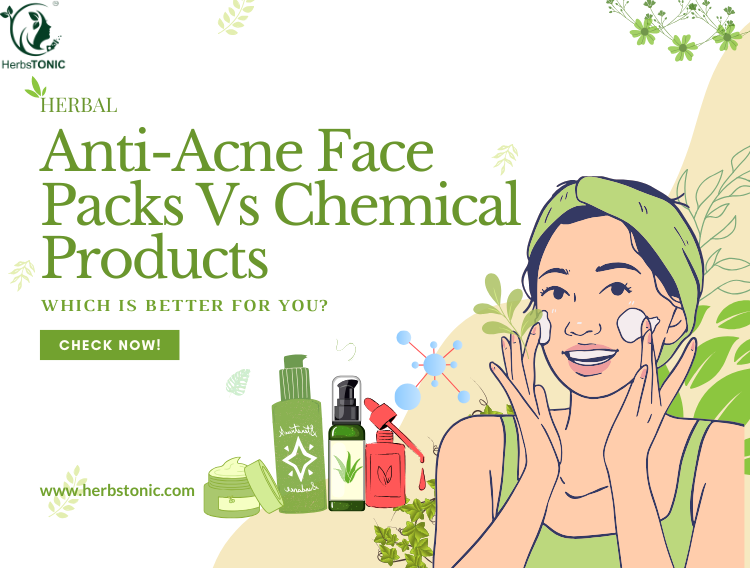 HerbsTonic Herbal Anti Acne Face Pack vs Chemical Products