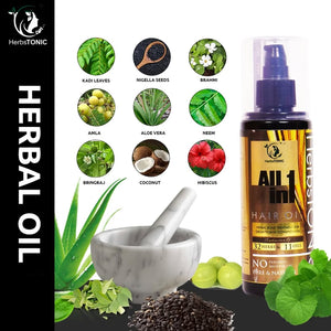 All in One Hair Oil for Growth HerbsTonic | Reduce Hairfall and Dandruff