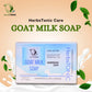 An Poster of herbstonic goat milk handmade soap, with natural ingredients like rosemary essential oil, shea butter. An organic body care product by Herbstonic.