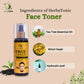 In this image, ingredients of herbal skin care product face toner of herbstonic is explained.