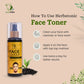 An image of instructions on how to use herbstonic natural skin care product face toner.